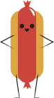 Standing Hot Dog
