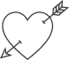 Down Arrow Heart