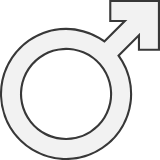 Outlined Male Sign