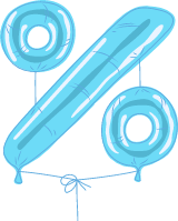 Foil Balloon Percent Sign