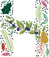 Floral Letter "H"