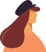 Wearing Cap Profile Woman